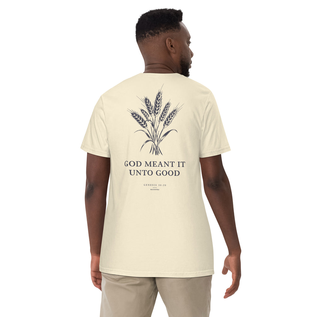 Back of the ivory Unto Good Genesis 50:20 t-shirt